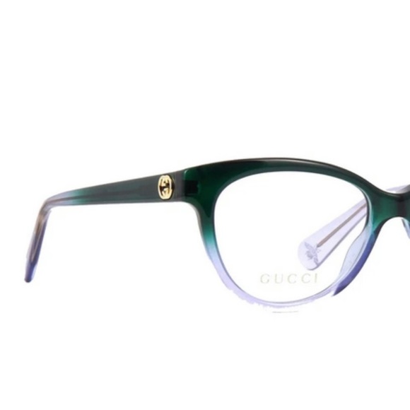 Gucci Eyewear Frame Glasses, Green, Gray, Silver - Picture 8 of 8